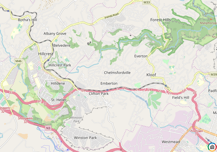 Map location of Chelmsfordville